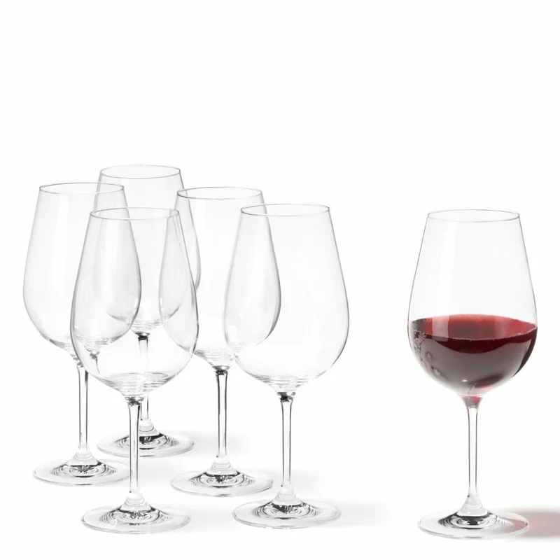 Leonardo Tivoli XL Rotweinglas 6er Set, Rotwein Glas Groß, Weinglas, Klar, 200 ml, 17092