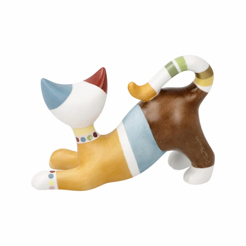 Goebel Figur Rosina Wachtmeister, Minikatze Milena, Biskuitporzellan, Bunt, 6.5 cm, 31400831