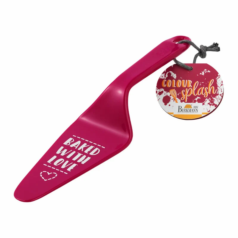 Birkmann Tortenheber Colour Splash, Kuchenheber, Backzubehör, mit Spruch, Kunststoff, granita, 26 cm, 429758