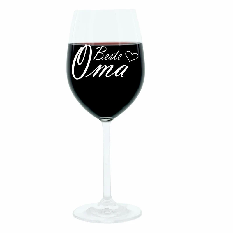 Leonardo Weinglas 400 ml, Beste Oma, Geschenk Stimmungsglas mit lustiger Gravur, Moodglas, 22 cm