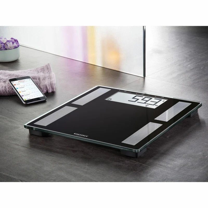 Soehnle Shape Sense Connect 50 mit Bluetooth, Körperanalysewaage, Personenwaage, Körperfettwaage, 63879