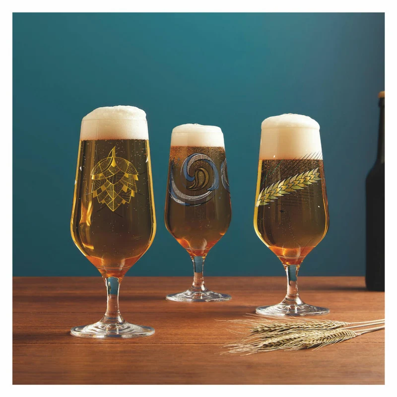 Ritzenhoff Bierglas 2er-Set Brauchzeit 001, Andreas Preis, Kristallglas, 374 ml, 3471001