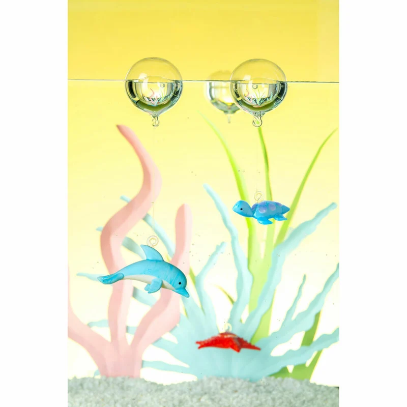 Leonardo Schildkröte Mare, Glasdekoration, Maritim, Dekoration, Aquarium, Unterwasserwelt, Glas, Blau, 6.4 cm, 059065