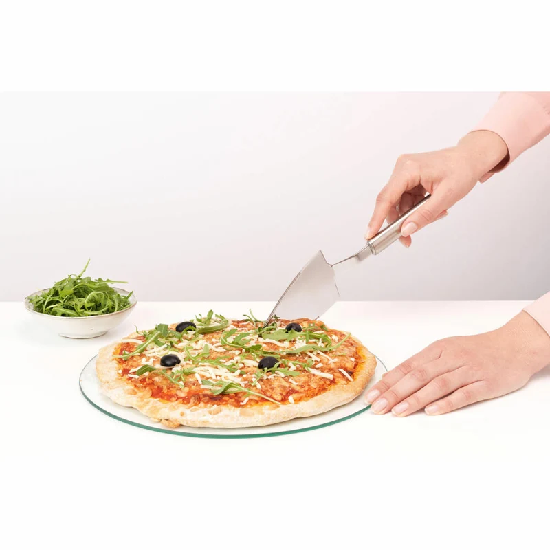 Brabantia Cake Server Profile, Tortenheber, Pizzaheber, Stahl, Matt Steel, 29 cm, 250163
