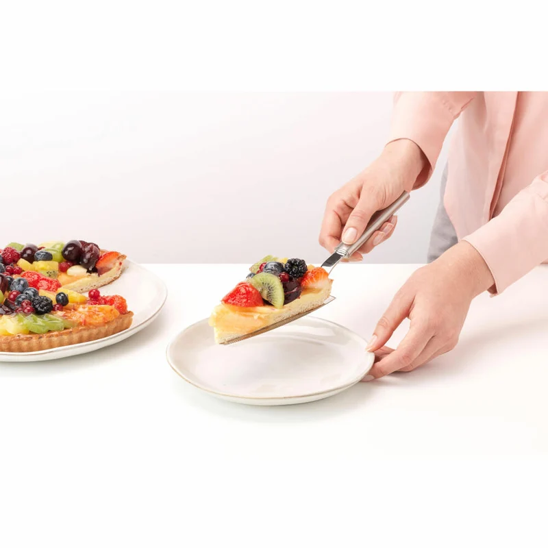 Brabantia Cake Server Profile, Tortenheber, Pizzaheber, Stahl, Matt Steel, 29 cm, 250163