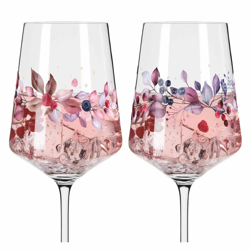 Ritzenhoff Aperitifglas 2er-Set Sommersonett F23, Carolin Oliveira, Kristallglas, 544 ml, 6011002