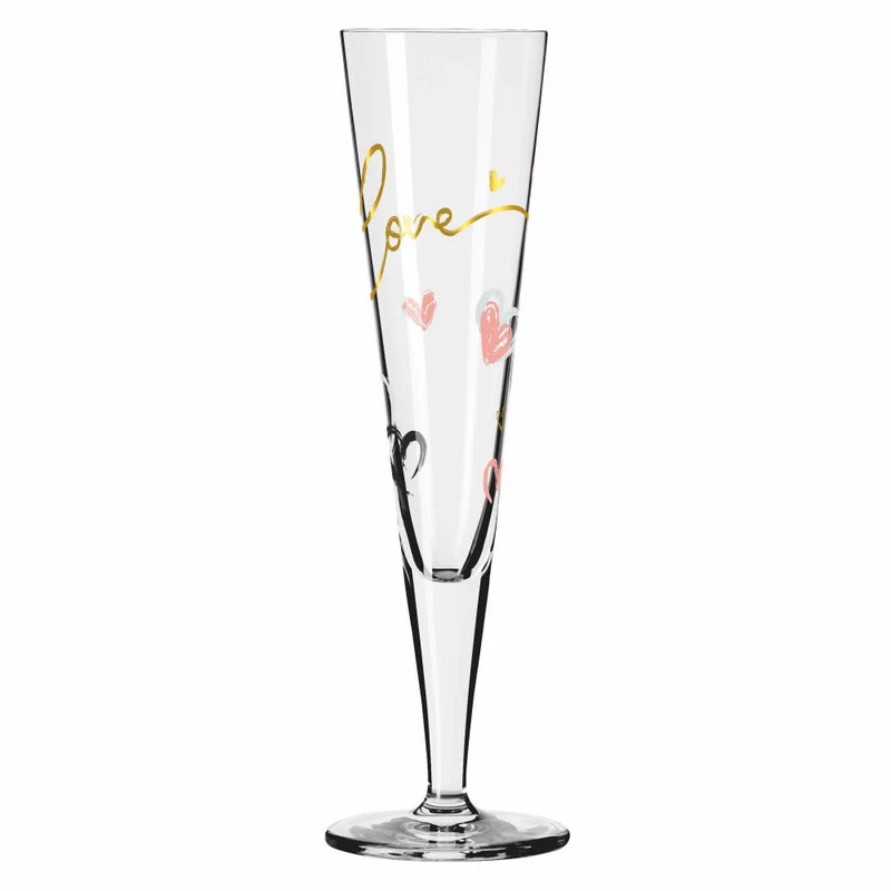 Ritzenhoff Champagnerglas 2er-Set Goldnacht F23, Carolin Oliveira, Kristallglas, 205 ml, 6031004