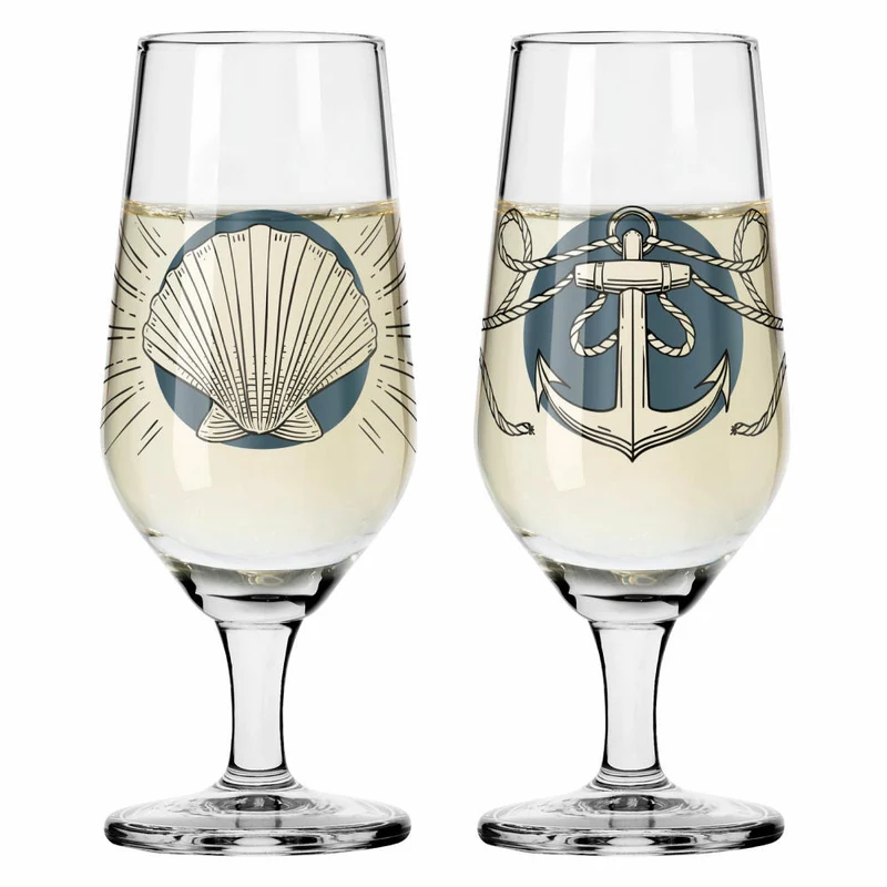 Ritzenhoff Schnapsglas 2er-Set Brauchzeit 001, 002, Philip Harris, Kristallglas, 59 ml, 3871001