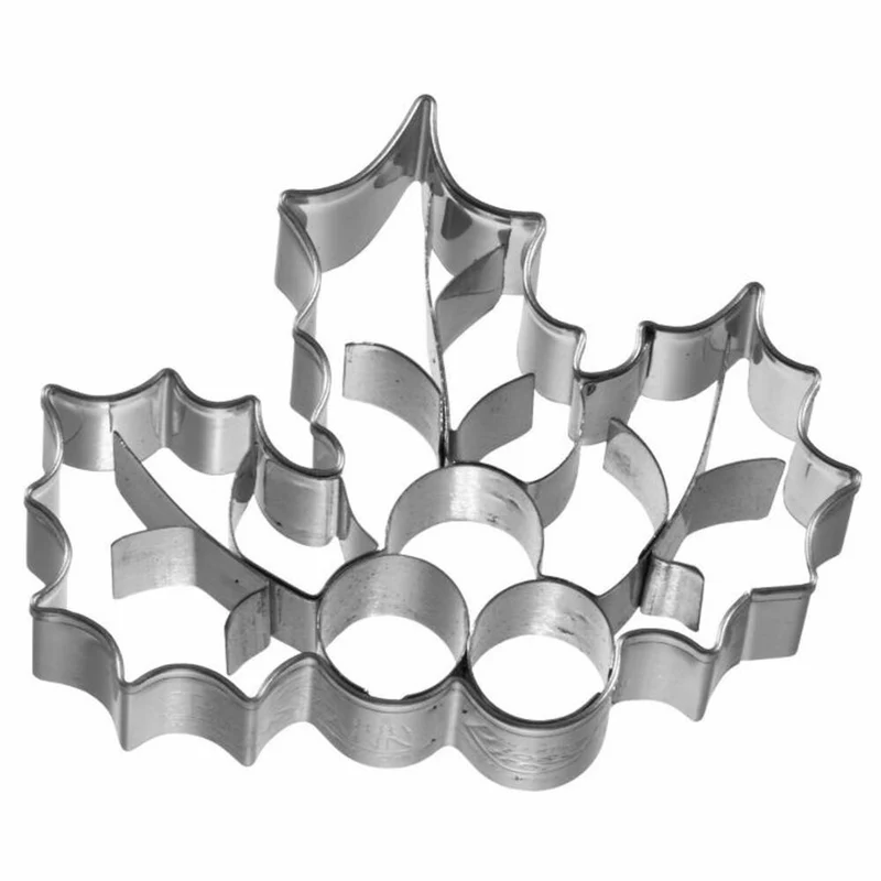 Birkmann Ausstechform Ilex, Ausstecher, Plätzchenform, Keks, Plätzchen, Edelstahl, 7 cm, 197824