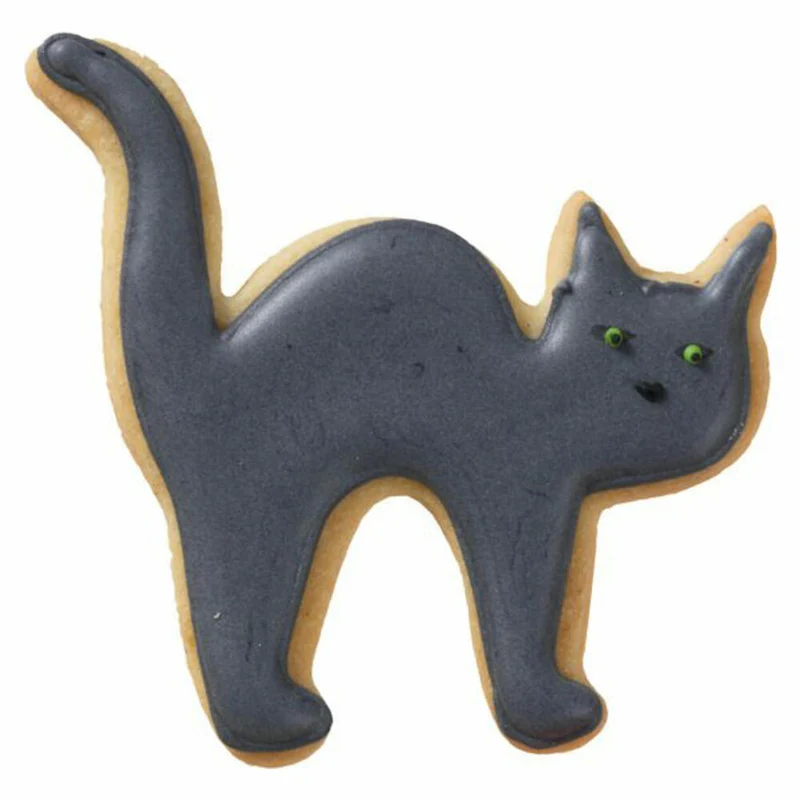 Birkmann Ausstechform Halloween Katze, Ausstecher, Plätzchenform, Keks, Plätzchen, Edelstahl, 8 cm, 195202