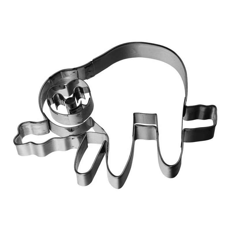 Birkmann Ausstechform Faultier auf Ast liegend, Plätzchenform, Ausstecher, Ausstechform, Keks Form, Edelstahl, mit Innenprägung, 10 cm, 198012