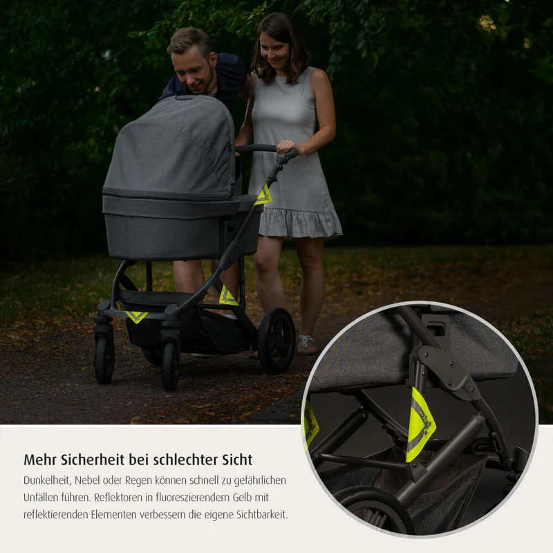 reer LightReflex Reflektor-Set, 4er Set, Reflektor , Sicherheit, Kinder, Klettverschluss, Polyester, 53175