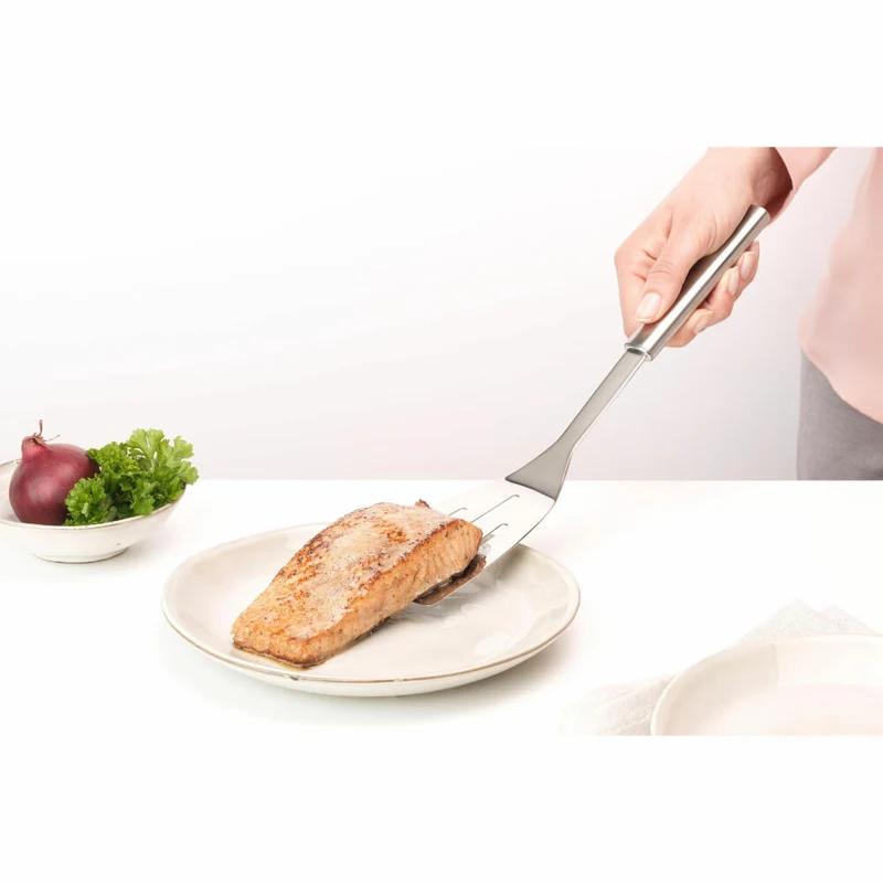 Brabantia Pfannenwender Groß Profile, Pfannenheber, Küchenhelfer, Stahl, Matt Steel, 33.2 cm, 250682