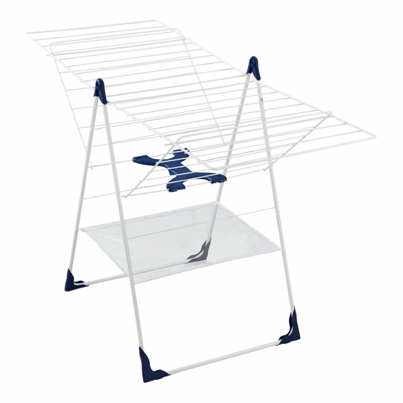 Leifheit Universaltrockner Classic 250 Flex mit Wäschenetz, Wäscheständer, Wäschetrockner, Standtrockner, Weiß / Blau, 81409