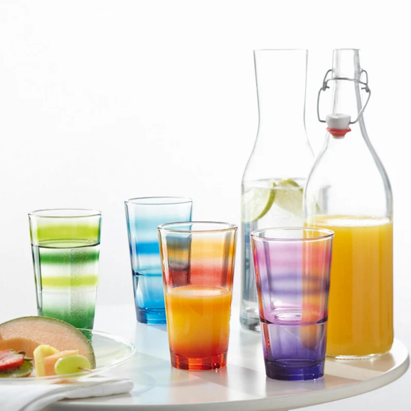 Leonardo Trinkglas EVENT, Wasserglas, Becher, Glas, Lila gestreift, 240 ml, 012280