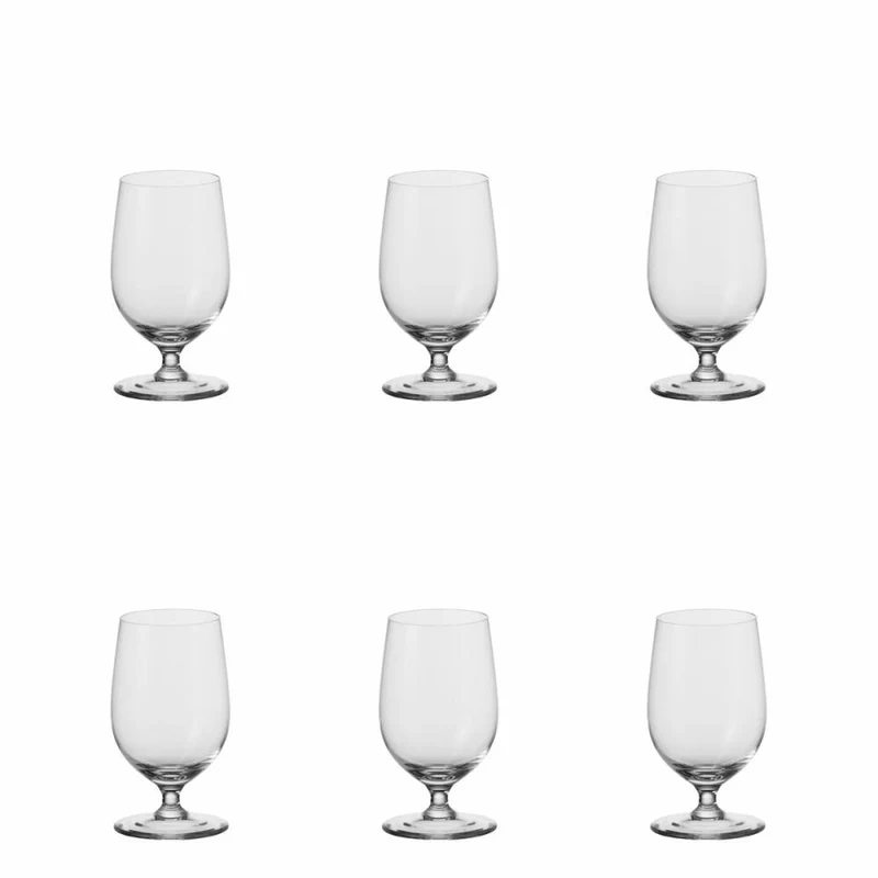 Leonardo Ciao+ Wasserglas 6er Set, Trinkglas, Saftglas, Glas, Extrem Stoßfest, 310 ml, 19839