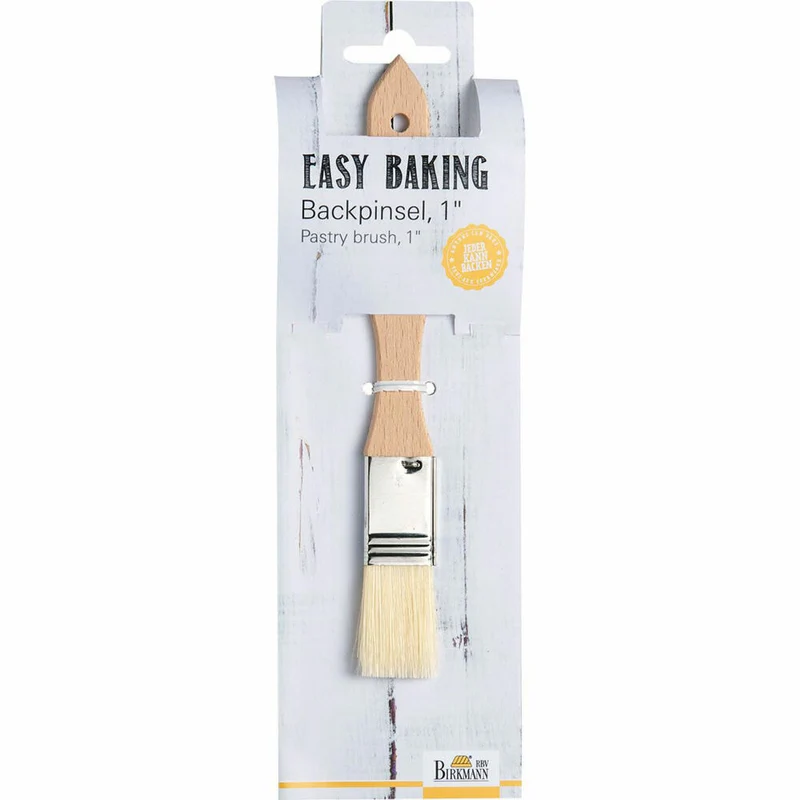Birkmann Easy Baking Holzpinsel, Backpinsel, Küchenpinsel, Backzubehör, 2.5 cm, Holz, 340503
