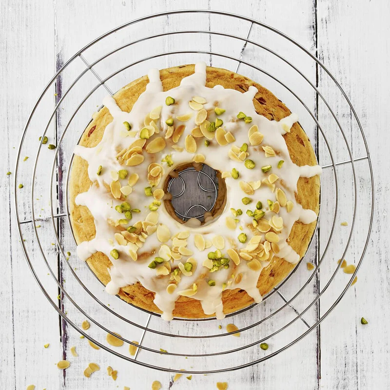 Birkmann Easy Baking Auskühlgitter Rund, Backgitter, Auskühl Gitter, Backzubehör, Stahl Verchromt, 32 cm, 429109