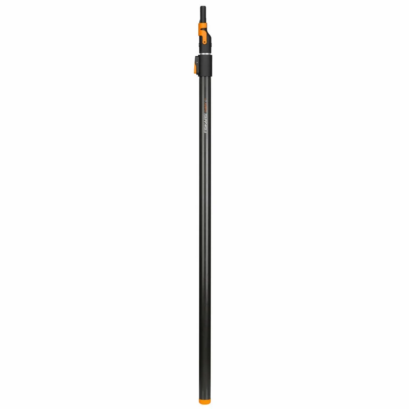 Fiskars QuikFit Teleskop-Stiel Klein, Teleskopstiel, Teleskopstab, Teleskopstange, Zubehör, Aluminium, Schwarz / Orange, 140 - 240 cm, 1000666