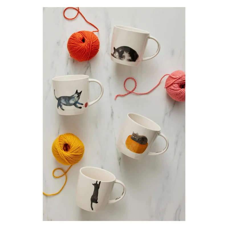 Maxwell & Williams Becher Feline Friends - Ball Of Yarn, Katzenbecher, Tasse, Porzellan, 400 ml, DX1218