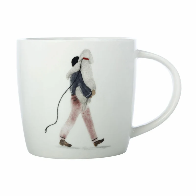 Maxwell & Williams Becher Best Furry Friends - Walking The Dog, Tasse, Hundemotiv, Porzellan, 400 ml, DX1070