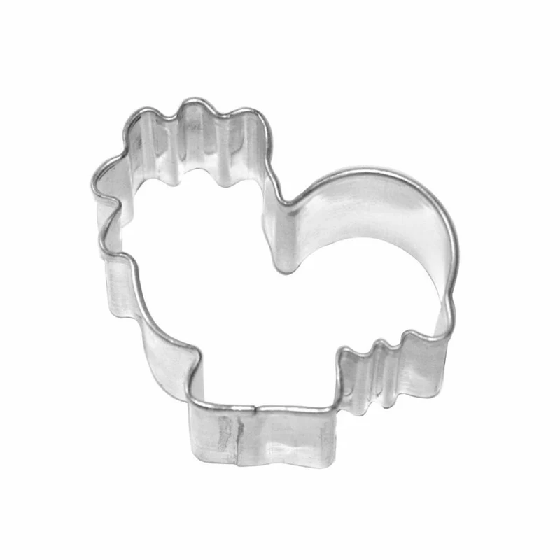 Birkmann Ausstechform Hahn, Ausstecher, Plätzchenform, Keks, Plätzchen, Weißblech, 7 cm, 121393