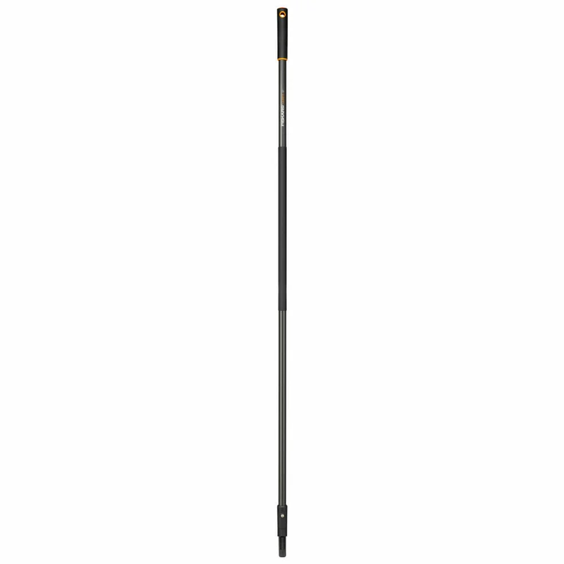 Fiskars QuikFit Stiel Graphit, Teleskopstiel, Aluminiumstiel, Gartenzubehör, Aluminium, Schwarz / Orange, 156 cm, 1000661