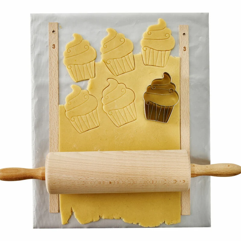 Birkmann Easy Baking Ausroll-Hölzer, Ausroller, Backzubehör, Küchenhelfer, Holz, 35 cm, 340558