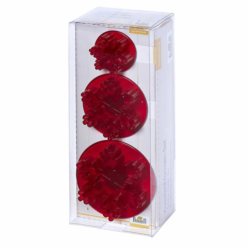 Birkmann Ausstechformen- Set Schneeflocke, 3-tlg., Ausstecher, Plätzchenform, Keks, Plätzchen, Kunststoff, 160460