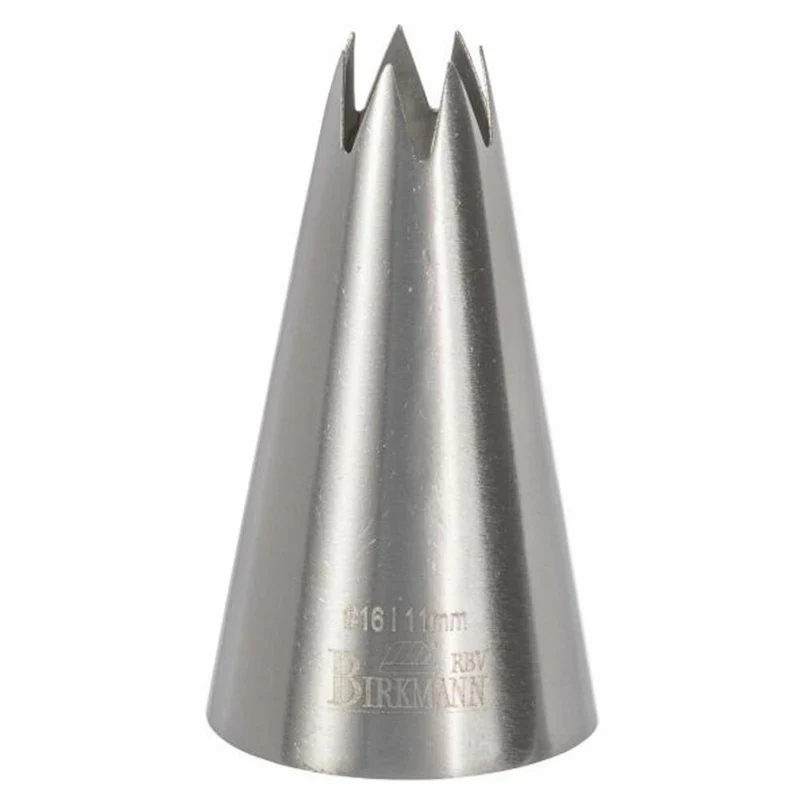 Birkmann Sterntülle #16, Spritztülle, Garniertülle, Backzubehör, Edelstahl, Ø 1.1 cm, 411234
