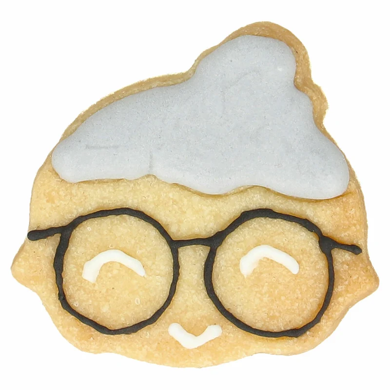 Birkmann Ausstechform Mrs. Claus Kopf, mit Innenprägung, Ausstecher, Plätzchenform, Keks, Plätzchen, Edelstahl, 5 cm, 198371