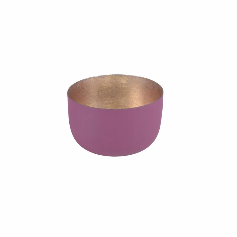 Gift Company Windlicht Madras S, Teelichthalter, Kerzenhalter, Eisen, Burgundy / Gold, 5 cm, 77919