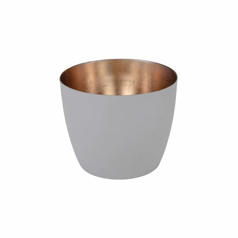 Gift Company Windlicht Madras M, Teelichthalter, Kerzenhalter, Eisen, Sandstone / Gold, 8.5 cm, 78216