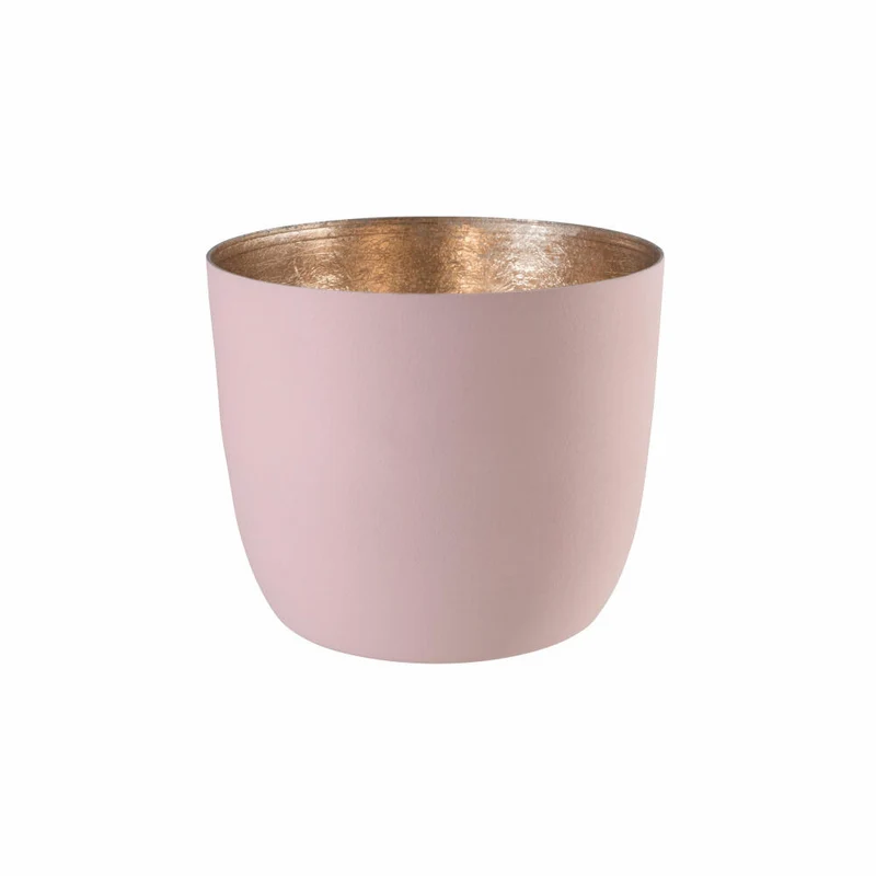 Gift Company Windlicht Madras M, Teelichthalter, Kerzenhalter, Eisen, Blush / Nudegold, 8.5 cm, 76742