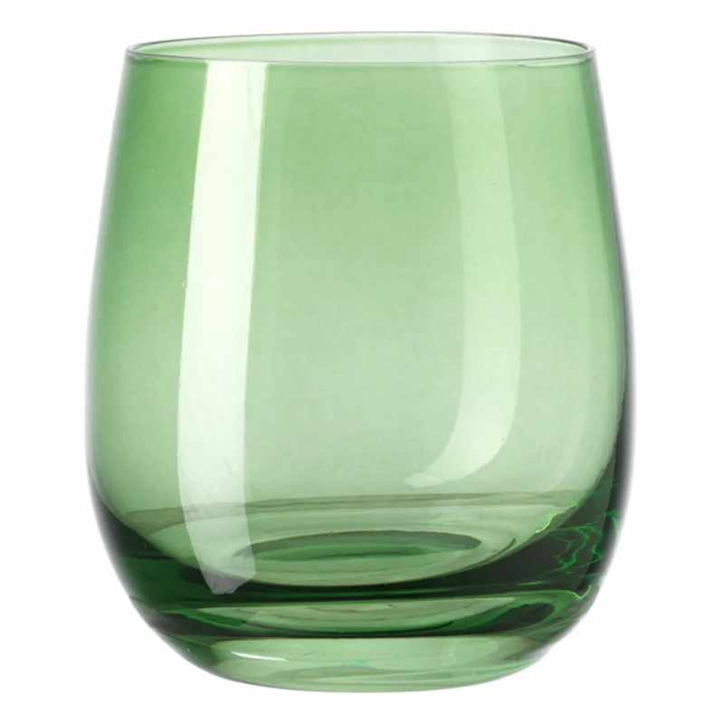 Leonardo Sora Becher 6er Set, Trinkbecher, Trinkglas, Wasserglas, Grün, Glas, 360 ml, 18196