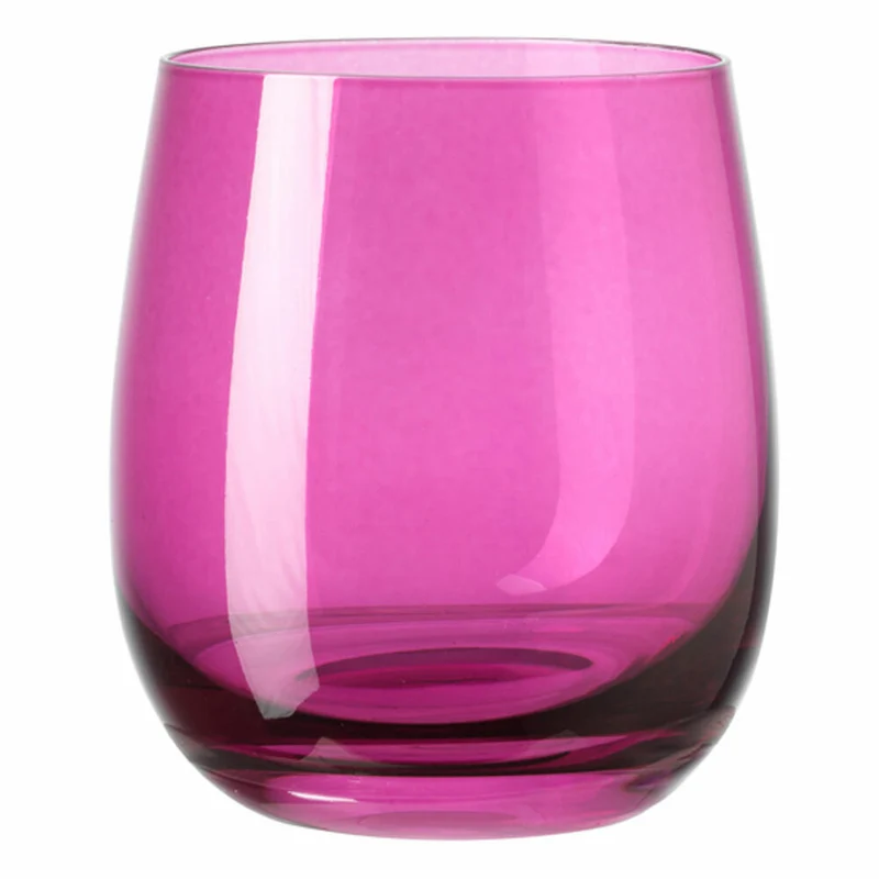Leonardo Sora Becher 6er Set, Trinkbecher, Trinkglas, Wasserglas, Viola, Glas, 360 ml, 18191