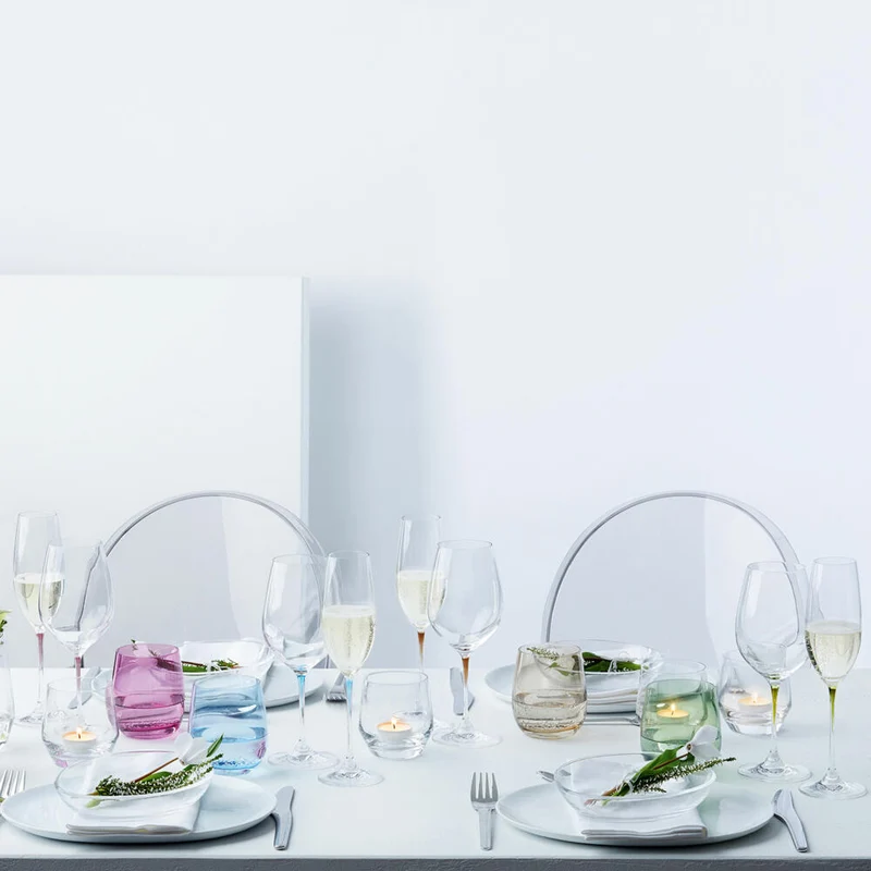 Leonardo Sora Becher 6er Set, Trinkbecher, Trinkglas, Wasserglas, Viola, Glas, 360 ml, 18191