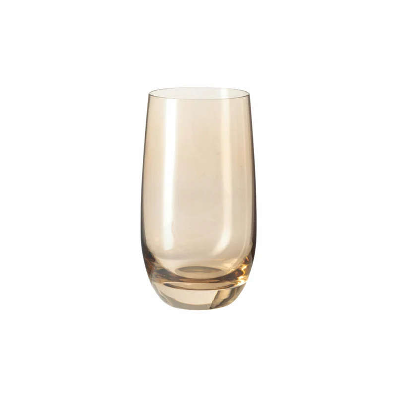 Leonardo Sora Trinkglas 6er Set, Saftglas, Wasserglas, Becher, Glas, Marrone, 270 ml, 14903