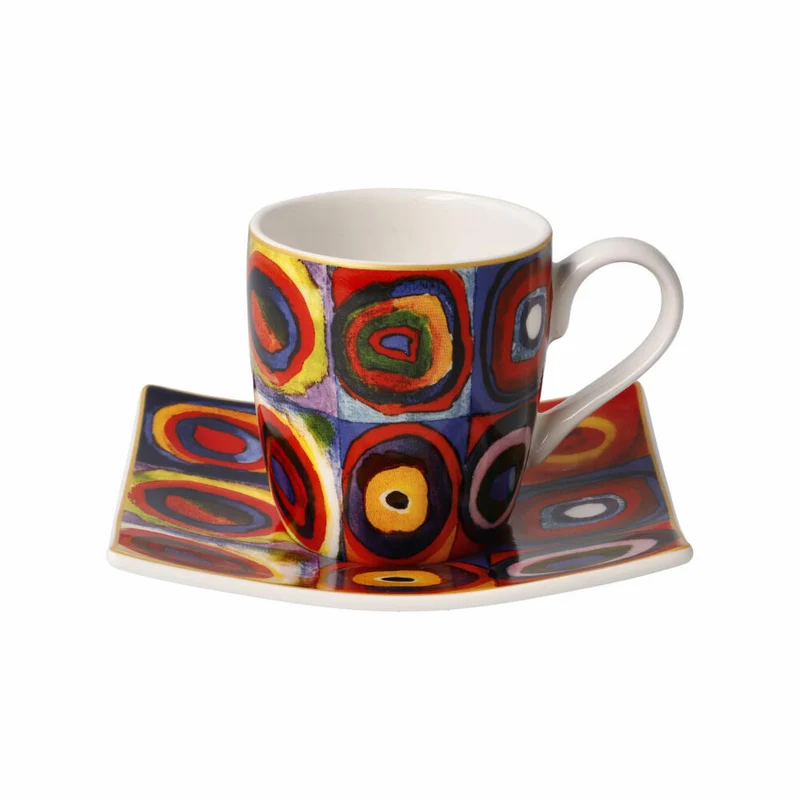 Goebel Espressotasse Wassily Kandinsky - Quadrate, Fine Bone China, Bunt, 0.1 L, 67062151