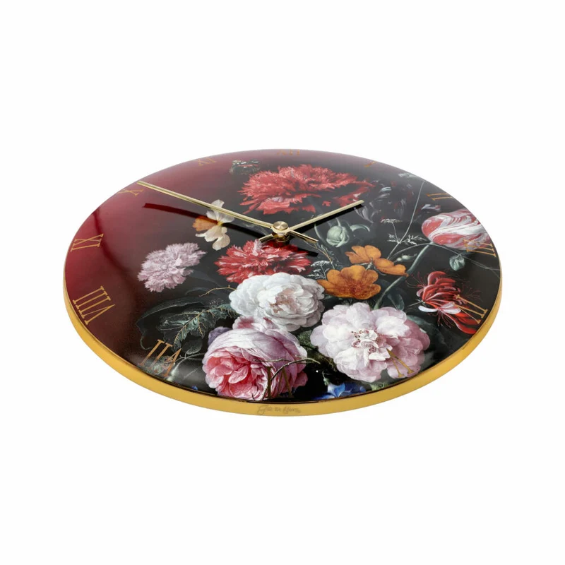 Goebel Wanduhr Jan Davidsz de Heem - Blumen in Vase, Artis Orbis, Porzellan, Bunt, 31 cm, 67069031