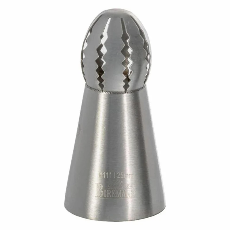 Birkmann Tufftülle Gezackt #111, Spritztülle, Garniertülle, Backzubehör, Edelstahl, Ø 2.5 cm, 411647