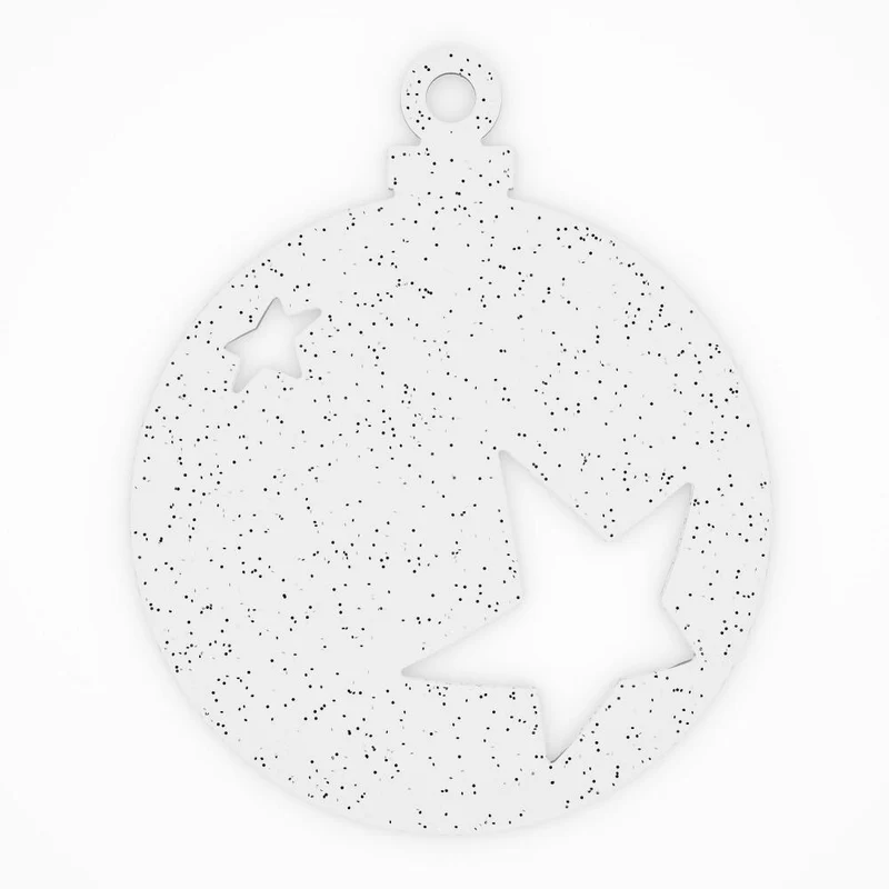 Koziol Virgin White X-Mas Stars Weihnachtsdeko, 2er-Set, Weihnachtsdekoration, Weihnachtsfigur, Transparent Klar mit Silberglitter, 5115611