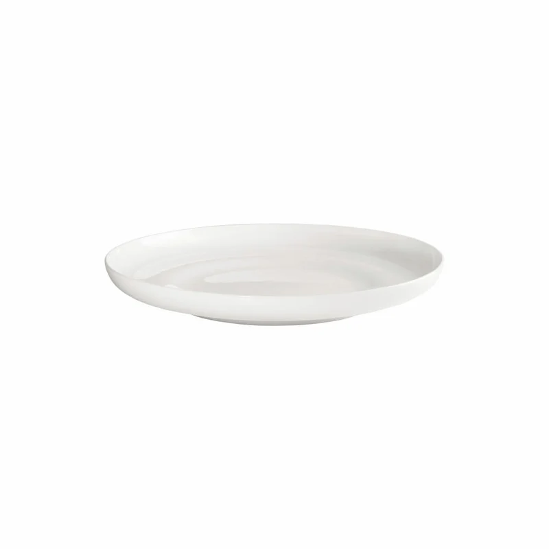 ASA Selection a table Coupe Gourmetteller, mit abgesenktem Spiegel, Gourmet Teller, Speiseteller, Fine Bone China, Weiß Glänzend, Ø 27 cm, 19250013