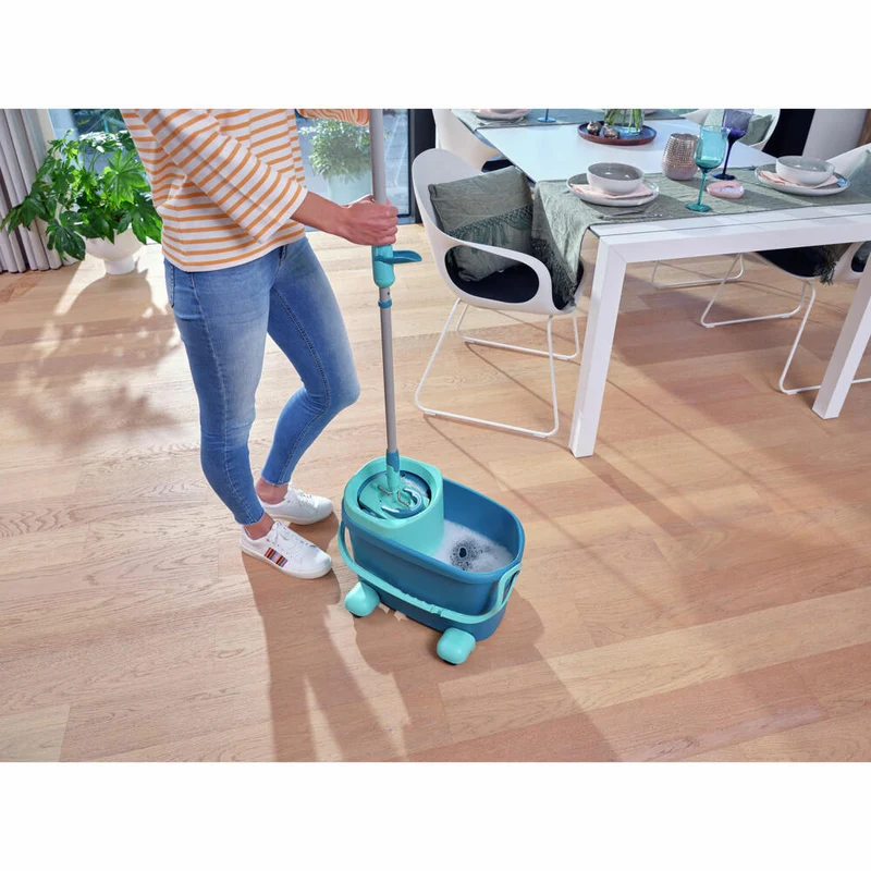 Leifheit Set CLEAN TWIST M Ergo Mobile, Bodenwischer, Putzeimer, Schleudersieb, , 52121