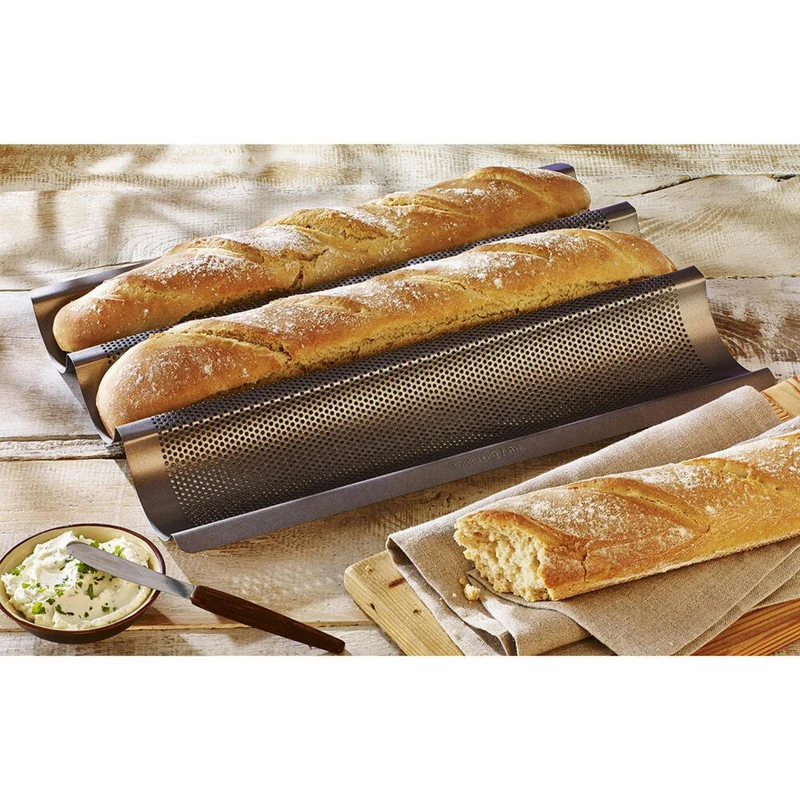 Birkmann Baguette-Blech, Baguette Blech, Back Röhren, Backzubehör, Antihaft, 38 cm, 210141