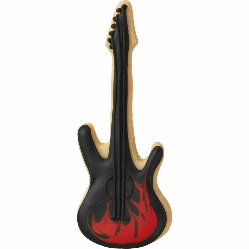 Birkmann Ausstechform E-Gitarre, Ausstecher, Plätzchenform, Keks, Plätzchen, Edelstahl, 10 cm, 198135