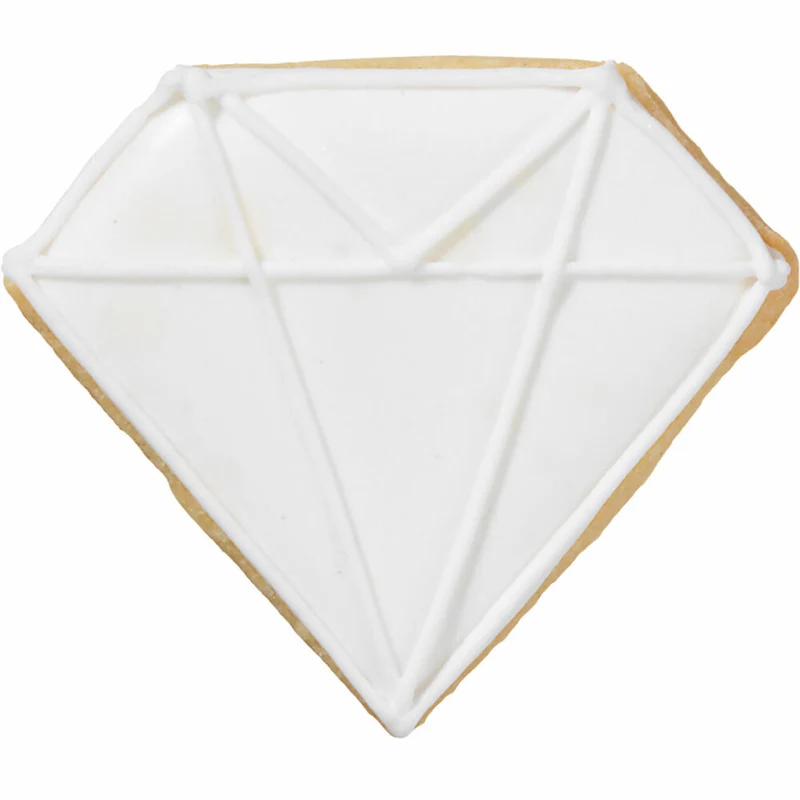 Birkmann Ausstechform Diamant , mit Innenprägung, Ausstecher, Plätzchenform, Keks, Plätzchen, Edelstahl, 6 cm, 193079
