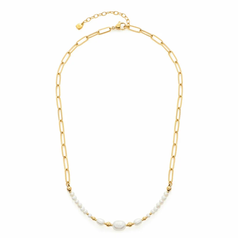 Leonardo Jewels Halskette Inka, Kette, Modeschmuck, Halsschmuck, Edelstahl, Golden, 022062