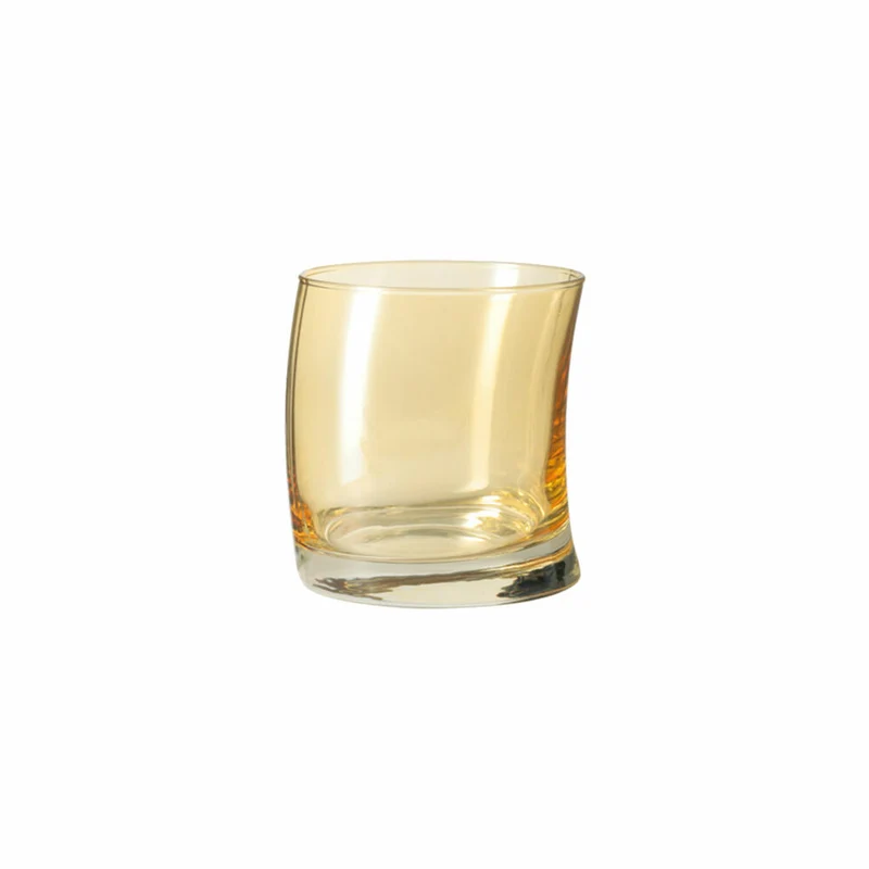 Leonardo Swing Whiskeybecher 6er Set, Whiskey, Whiskyglas, Tumbler, Glas, Ambra, 250 ml, 18013