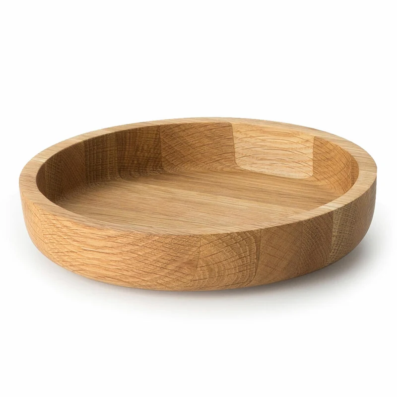 Continenta Schale, Servierschale, Schüssel, Brotschale, Obstschale, Holzschale, Eichenholz, Ø 20 x 4.3 cm, 4133